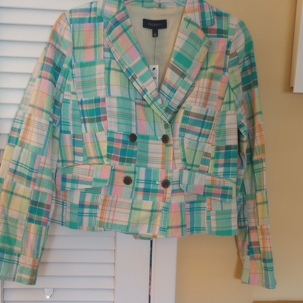 Talbots Women's Multicolor Plaid Jacket